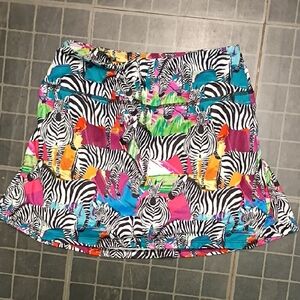 Colorful Zebra Print Women's Skirt